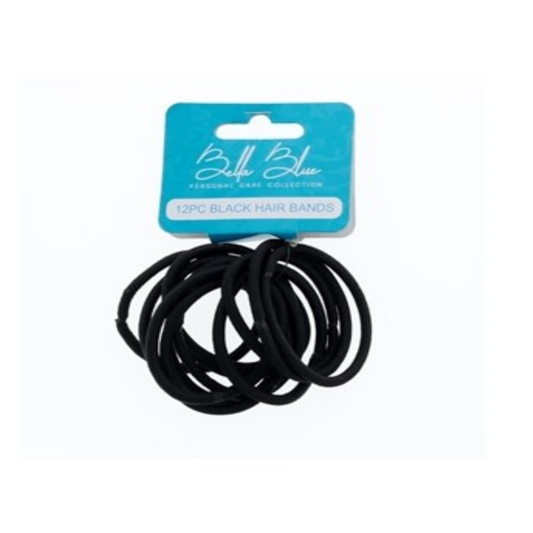 Hair Ties Black 12 Pack