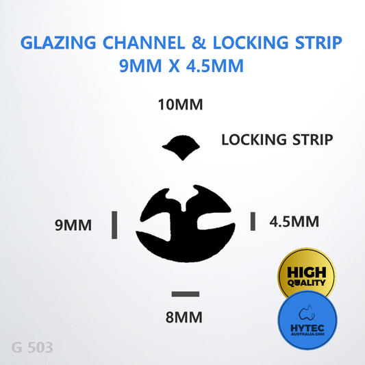 GLAZING CHANNEL RUBBER - CHOOSE SIZE