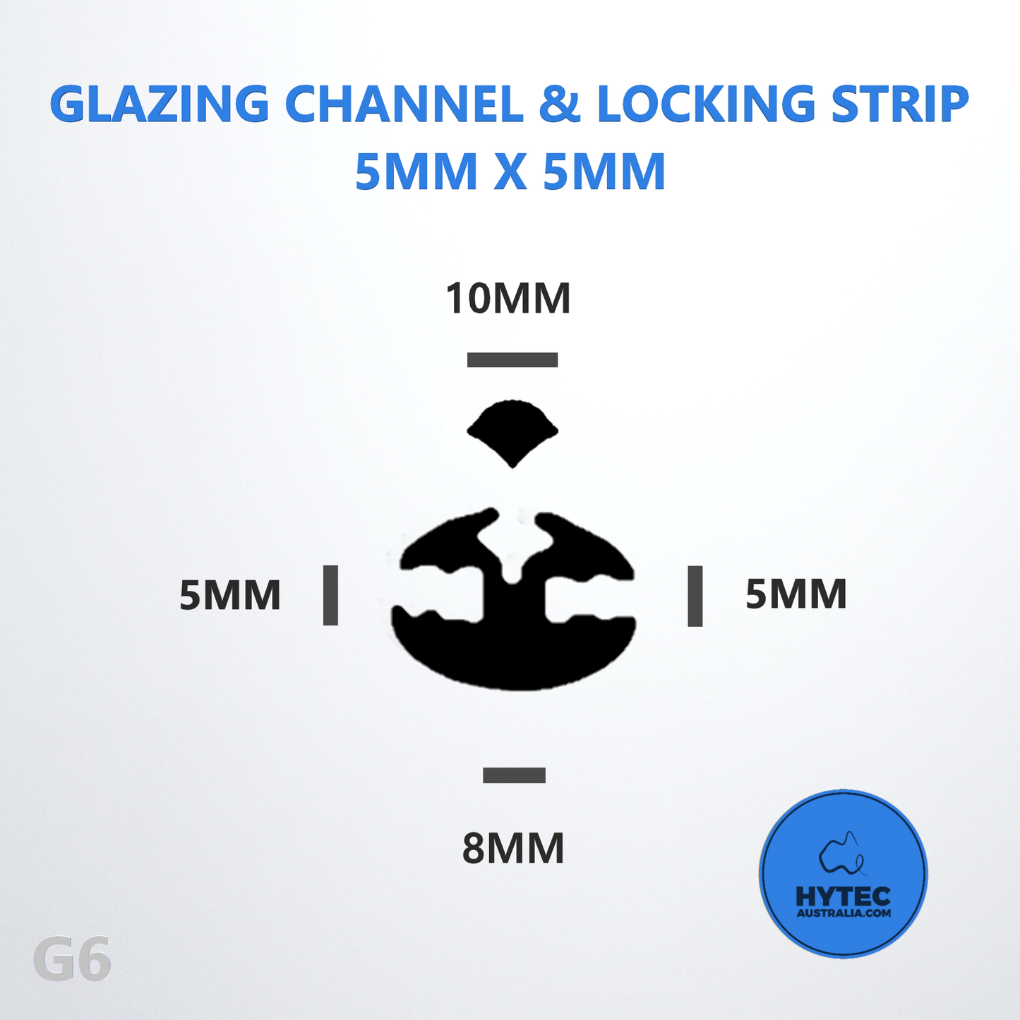 GLAZING CHANNEL RUBBER - CHOOSE SIZE