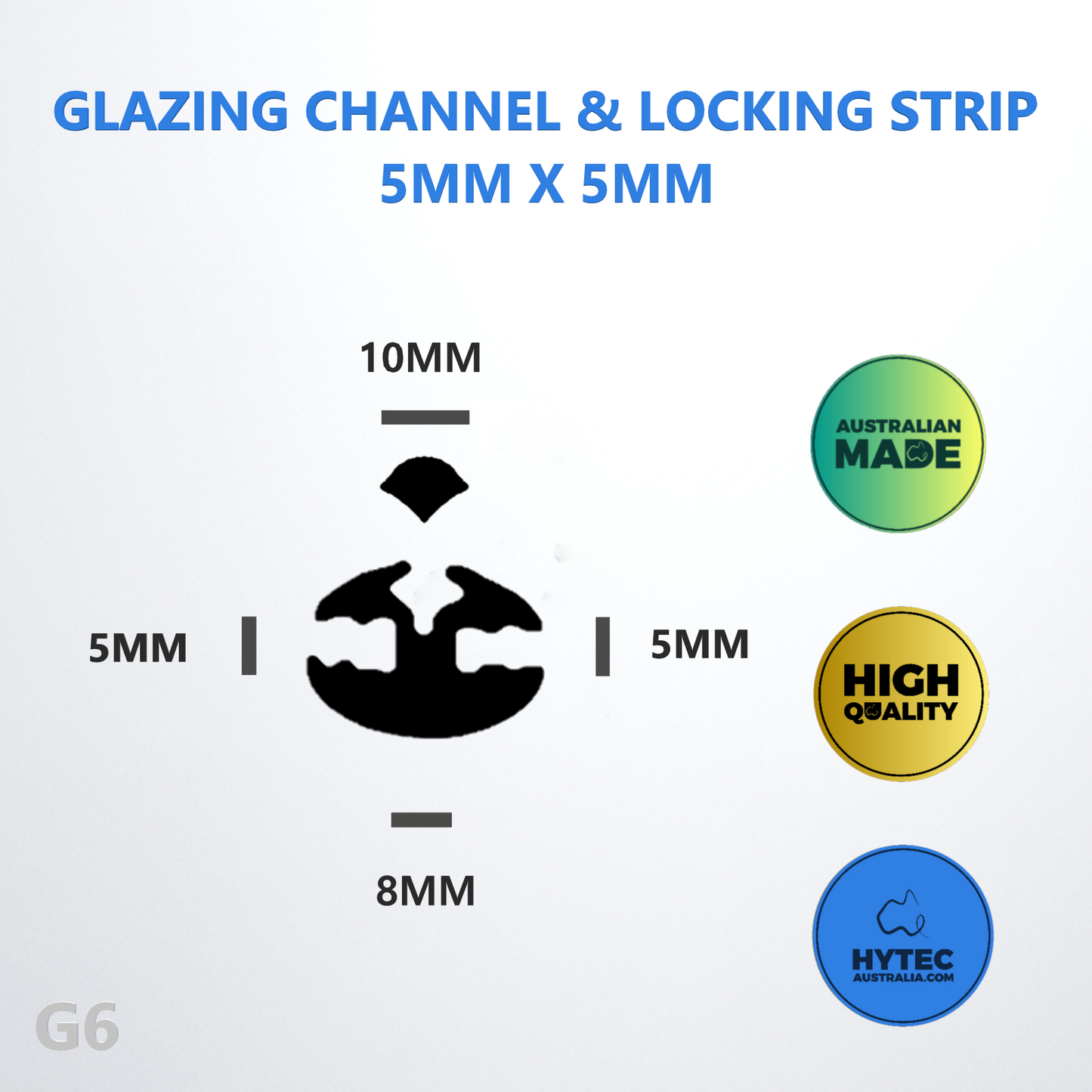 GLAZING CHANNEL RUBBER - CHOOSE SIZE