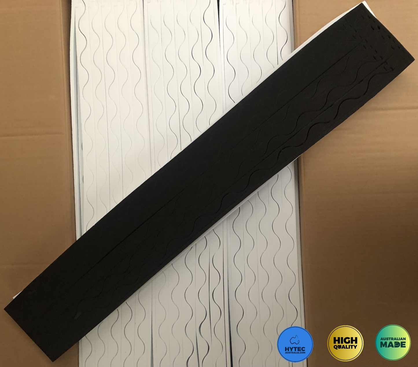 CORRUGATED (ROMA) ROOF EAVE INFILL STRIPS - Black