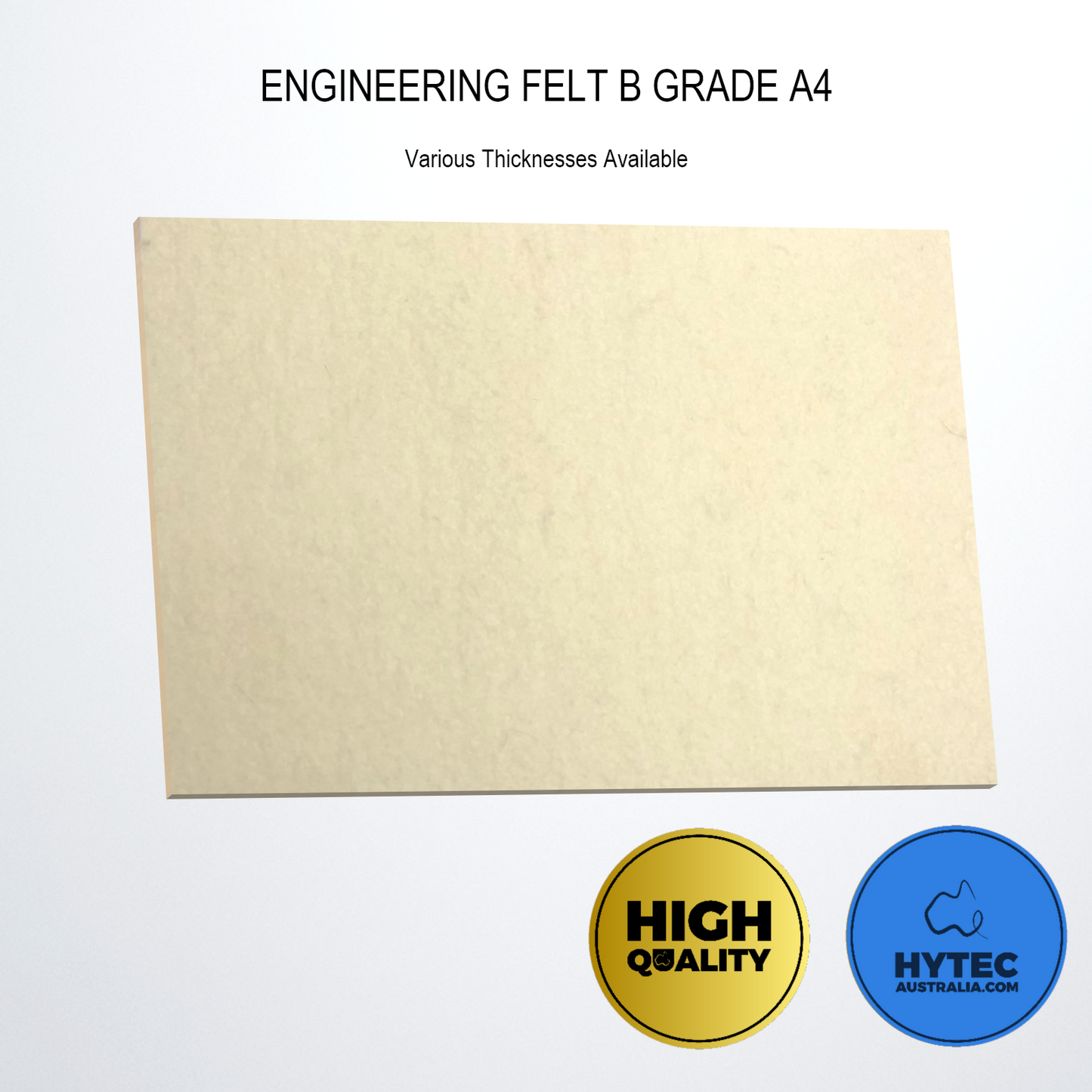 Engineering Felt 100% Wool Natural Colour B Grade A4
