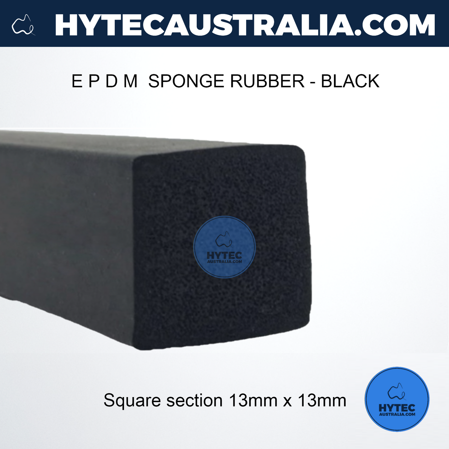 EPDM SPONGE RUBBER SEAL- 13mm x 13mm Square Section