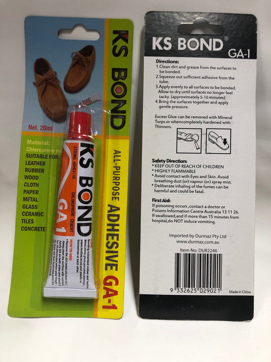 Contact Bond Adhesive 20ml All Purpose Glue KS BOND