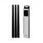 Candles Taper Unscented Black 25cm Length 3 Pack