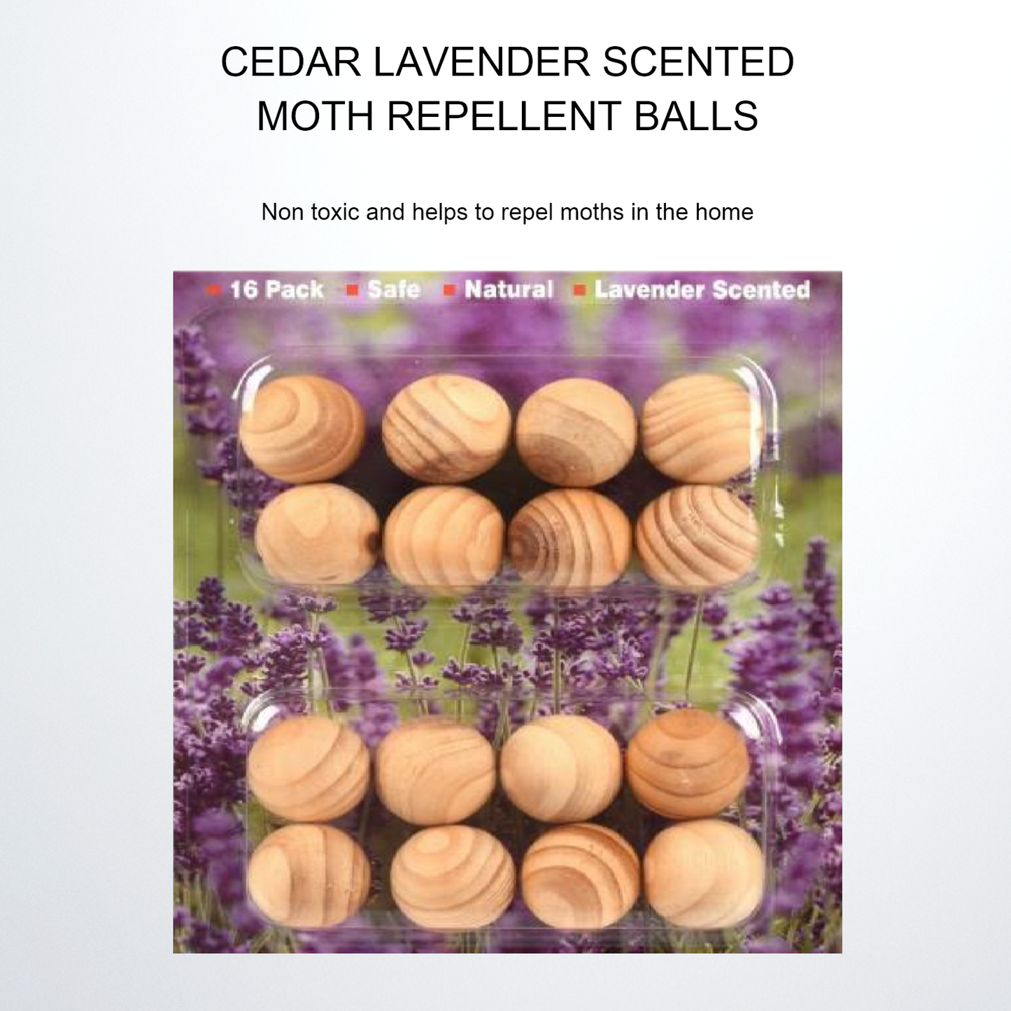 Lavender Scented Cedar Balls - Moth Repellant