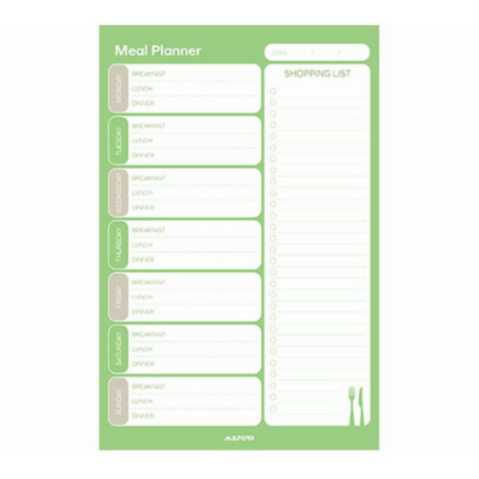 Stationery Meal planner Shopping List Pad