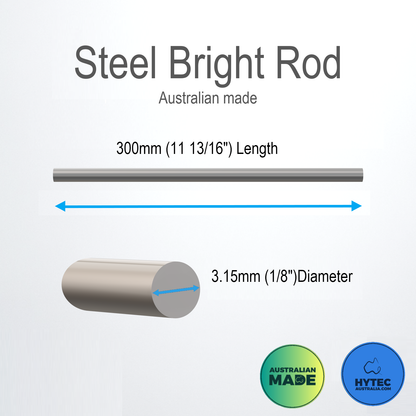 Steel Round Solid Rod Bright 300mm HDLC-Bright