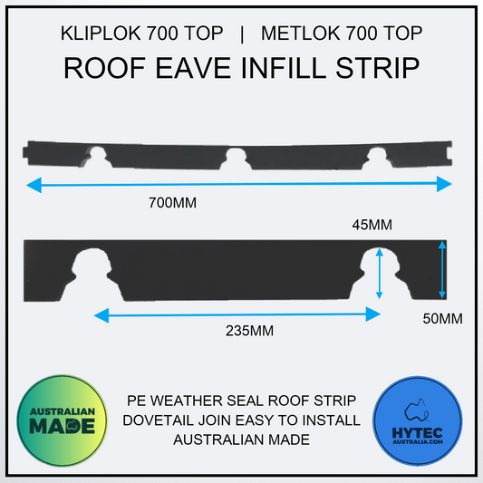 KLIP LOK 700 TOP ROOF EAVE INFILL STRIPS