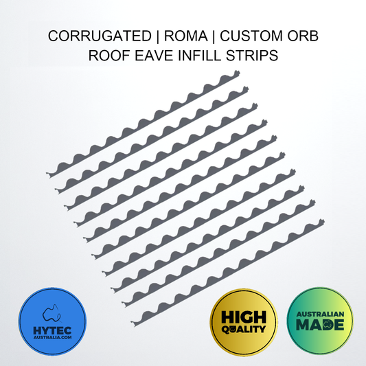CORRUGATED (ROMA) ROOF EAVE INFILL STRIPS - Black